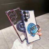 Rotating Gyro Magnetic Bracket Phone Case Suitable for Samsung Galaxy S22 23 24 Ultra Plus Four Corner Fall Protection Cover