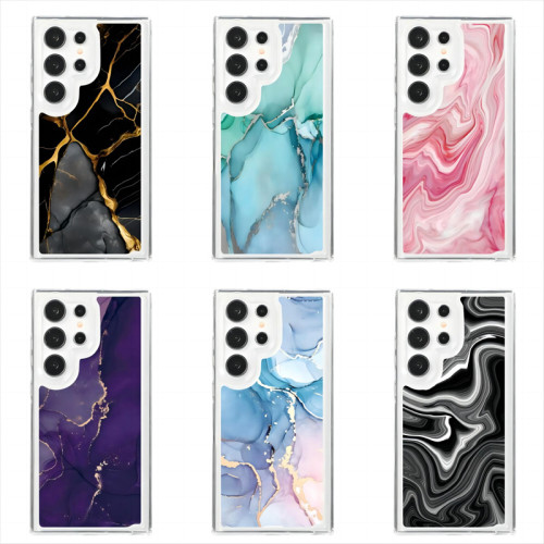 Marble Clear Phone Case For Samsung Galaxy S24 S22 S23 Plus Note 20 Ultra S21 S20 FE Silicone Soft TPU Shockproof Back Cover