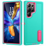 Heavy-duty Armored 3-in-1 Fall-proof Case for Samsung S24 S23 S22 PLUS Ultra Stand Phone Case