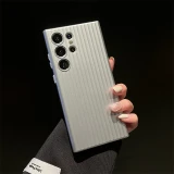 Corrugated Pattern Non-slip Bumper Magnetic Wireless For Magsafe For Samsung Galaxy S24 Ultra S24 23ultra Plus Hard Matte Cover