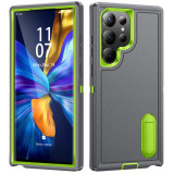 Heavy-duty Armored 3-in-1 Fall-proof Case for Samsung S24 S23 S22 PLUS Ultra Stand Phone Case