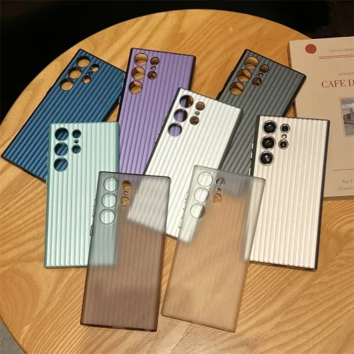 Corrugated Pattern Non-slip Bumper Magnetic Wireless For Magsafe For Samsung Galaxy S24 Ultra S24 23ultra Plus Hard Matte Cover