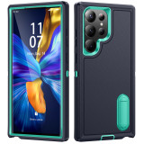 Heavy-duty Armored 3-in-1 Fall-proof Case for Samsung S24 S23 S22 PLUS Ultra Stand Phone Case