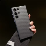 Corrugated Pattern Non-slip Bumper Magnetic Wireless For Magsafe For Samsung Galaxy S24 Ultra S24 23ultra Plus Hard Matte Cover