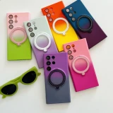 Gradient Color Magnetic Phone Case with Invisible Bracket for Samsung Galaxy S24 S23 Ultra Plus Camera Protector Back Cover