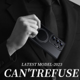 Slim Matte Magnetic for Mag Safe Phone Case For Samsung Galaxy S23 Ultra S23 Plus Ring Stand Wireless Charge Hard Cover