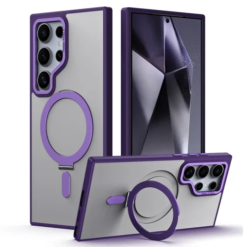 Ring Holder Magnetic WIth Kickstand Plastic Hard Shell S24 Phone Case for Samsung Galaxy S24 S23 Ultra Plus Protection Cover
