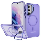 For Magsafe Frosted Magnetic S24 Ultra Phone Case for Samsung Galaxy S24 Plus Electroplating Lens Holder Fall Prevention Cover