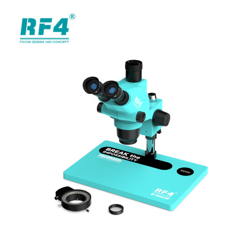 RF4 6.5X-65X High Quality Research Electronic Components B1 Big Base PCB SMD Repair Stereo Zoom Microscope RF6565TVP