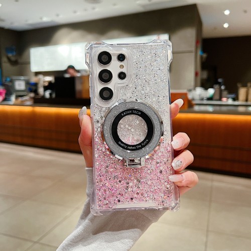 Ring Holder Magnetic Gradient Color Phone Case for Samsung Galaxy S24 S23 S22 Ultra Plus  A15 A55 A54 A34 A14 A53 A33 A13 Cover