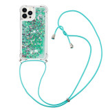 Crossbody Neck Strap Clear Glitter Liquid Case For Samsung Galaxy S24 S23 Ultra S22 S21 S20 Plus S23 S21 S20 FE Shockproof Cover