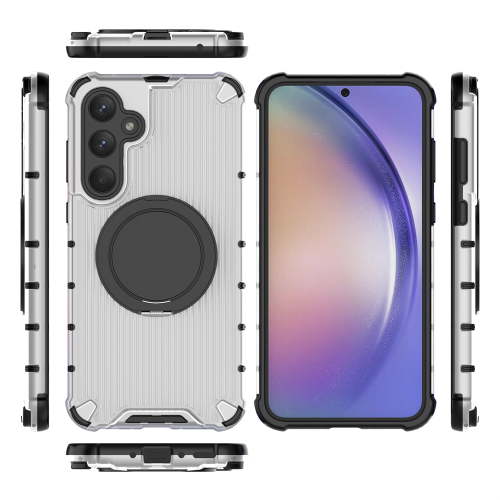 Luxury Armor Stripe Magnetic Stand Phone Case for Samsung S24 Ultra S23 Plus A55 A54 A35 A34 A25 A15 A14 A13 5G Shockproof Cover