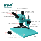 RF4 HD Trinocular Stereo Microscope RF-6565PRO Nine-speed Zoom Lock Key, Eyepiece Adjustable，Multi-layer Lens Dust Structure