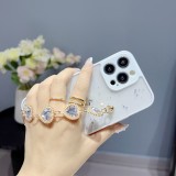 Glitter Love Heart Bracelet Gradient Phone Case For iPhone 17 Air 16  15 14 13 12 11 Pro Max Plus Mini X XS XR 7 8 6 6S Bling Luxury Cover