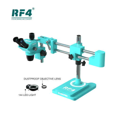 RF4 Synchronous Magnification Viewer 360° Double Cantilever Support 6.5-65X Triocular Binocular Stereo Microscope RF6565PRO3