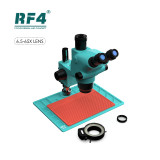 RF4 6.5X-65X Synchronous Zoom High Temperature Resistant Chassis 144LED Stereo Magnification Triocular Microscope RF6565TV-PO4