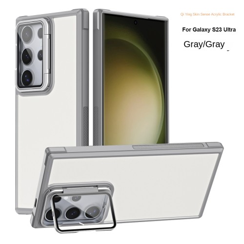 Plastic WIth Kickstand Hard Shell Phone Case for Samsung Galaxy S23 FE S24 Ultra Plus Camera Protector Fall Protection Cover