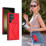 Wallet Case for Samsung Galaxy S24 Ultra S23 Plus S21 S20 FE A35 A54 A55 Luxury Strap Card Leather Stand Crossbody Lanyard Cover