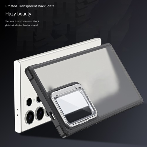 Plastic WIth Kickstand Hard Shell Phone Case for Samsung Galaxy S23 FE S24 Ultra Plus Camera Protector Fall Protection Cover