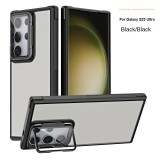 Plastic WIth Kickstand Hard Shell Phone Case for Samsung Galaxy S23 FE S24 Ultra Plus Camera Protector Fall Protection Cover