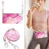 Wallet Necklace Case For Samsung Galaxy S24 Ultra S22 S23 Plus A53 A54 A34 A15 A25 A55 A35 S20 FE Stand Marble Strap Flip Cover