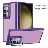 Plastic WIth Kickstand Hard Shell Phone Case for Samsung Galaxy S23 FE S24 Ultra Plus Camera Protector Fall Protection Cover