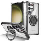 Transparent Magnetic Phone Case For Samsung Galaxy S24 S22 S23 S21 Note20 Plus Ultra FE Magsafe Wireless Charge Shockproof Cover