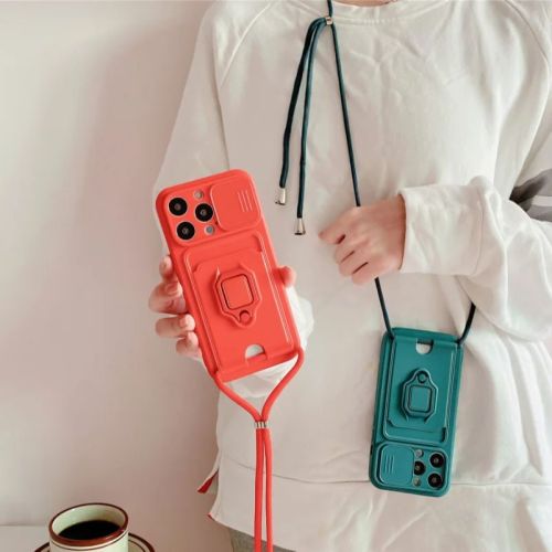Wallet Card Magnetic Ring Holder Lanyard Case For Samsung S24 S23 S22 Ultra A15 A25 A35 A14 A24 A34 A54 A13 A23 A33 A53 A32 A52