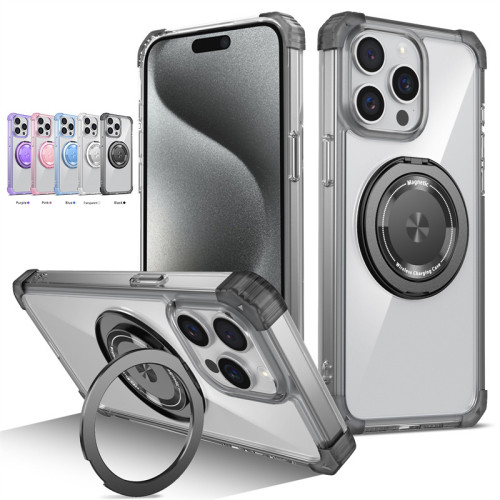 New Magnetic 360° Ring Holder Phone Case For iPhone 15 14 13 12 11 Pro Max Plus Anti-drop Magsafe Wireless Charge Cover