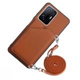 Strap Card Case for Samsung Galaxy A15 A13 A54 A14 A05 S23 Ultra S24 Plus Wallet Shockproof Leather Necklace Crossbody Cover