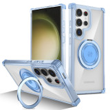 Transparent Magnetic Phone Case For Samsung Galaxy S24 S22 S23 S21 Note20 Plus Ultra FE Magsafe Wireless Charge Shockproof Cover