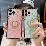 Fashion Ring Stand Cover Astronaut Plating Flower Case For Samsung Galaxy S24Ultra S23 S22 S21 S20 Note 20 A15 S10 S9 A53 A54