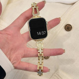 Woman Diamond Metal for Apple watch strap 49mm 45mm 44mm 42mm 40mm Stainless steel Link bracelet iWatch 9 8 7 SE 5 Accessories