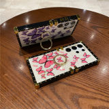 Shell Pattern Butterfly Case Glitter Square Plating Cover For Samsung Galaxy S23 S24 S22 S21 S20 Note 20 Ultra 10 9 S23 FE A54