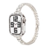 Diamond Case + Strap For Apple Watch 9 8 7 SE 49mm 45mm 44mm 40mm 41mm for iWatch 6 5 4 42mm 38mm Crystal Stainless Steel Band