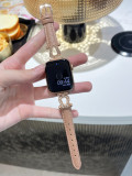Diamond design strap for Apple Watch Band 44mm 45mm 38-42-40-41mm luxury Leather Bracelet iwatch series 8 7 SE 6 5 4 Ultra 49mm