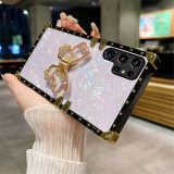 Shell Pattern 3D Butterfly Square Case For Samsung Galaxy S24Ultra S23 S22 S21 S20 S8 S9 S10 Plus Note 20 10 Plating Cover