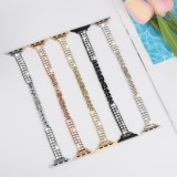 Diamond Case + Strap For Apple Watch 9 8 7 SE 49mm 45mm 44mm 40mm 41mm for iWatch 6 5 4 42mm 38mm Crystal Stainless Steel Band