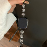 Stainless Steel Luxury Band for Apple Watch Bracelet Ultra 49mm 9 8 7 42mm 44 45 Diamond Women Strap for IWatchSe 6 5 4 38 40 41