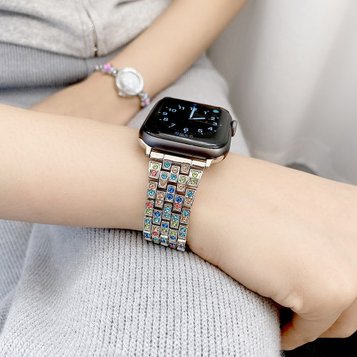 Metal Diamond Strap for Apple Watch Ultra 49mm 8 7 45mm 41mm Stainless Steel for iWatch Series 6 5 4 SE 3 38mm 42mm 44mm 40mm