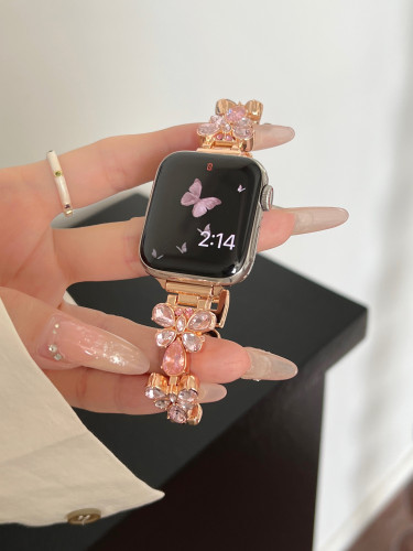 zircon X diamond metal Strap For Apple Watch Band 8 7 6 SE 5 45mm 44mm42mm Luxury metal Bracele IWatch Ultra 49mm 41mm 40mm 38mm