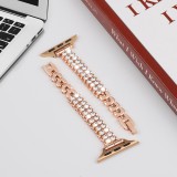 Diamond Case + Strap For Apple Watch 9 8 7 SE 49mm 45mm 44mm 40mm 41mm for iWatch 6 5 4 42mm 38mm Crystal Stainless Steel Band