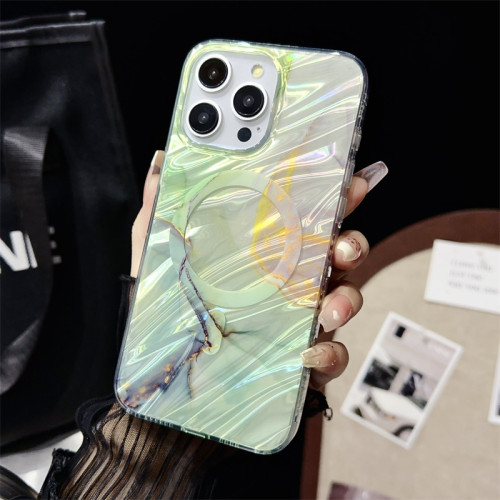 Art Abstract Marble Wrinkles Magnetic Phone Case For iPhone 15 Pro 14 Plus 12 13 Pro Max Cover for Magsafe Silicone Cute Cases