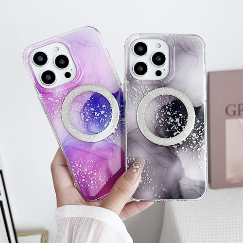 for iPhone 15 12 13 14 Pro Plus Max Case Marbling Magnetic Magsafe Cover Soft Wireless Charg Shell Anti-Fingerprint Shell Fundas