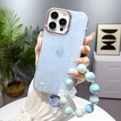 Phone Case IPhone 15Pro Max IPhone 14 Pro Elegant plating shell IMD Phone Case ins full with crystal Chain For Lady Girls