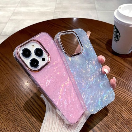 New Shell Pattern Colorful Gradient for iPhone 15 14 13 12 11 Pro Max Plus Case Fall Protection Cover Bumper