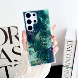 For Samsung s24ultra s24plus s24 S22 S23 S21 Plus Ultra Back Cover PC Camera Anti-drop Phone Case Color Marble Pattern