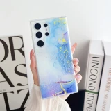 For Samsung s24ultra s24plus s24 S22 S23 S21 Plus Ultra Back Cover PC Camera Anti-drop Phone Case Color Marble Pattern