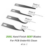 2UUL SEXY Blades DA11 Hand Finish Knife Set for Phone Repair PCB BGA IC CPU Nand eMMC Underfill Clean Jump Wire Tools Kit