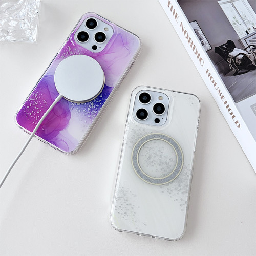 for iPhone 15 12 13 14 Pro Plus Max Case Marbling Magnetic Magsafe Cover Soft Wireless Charg Shell Anti-Fingerprint Shell Fundas